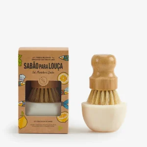 Coffret Sabão para Louça & Escova de Bambu Sardinha