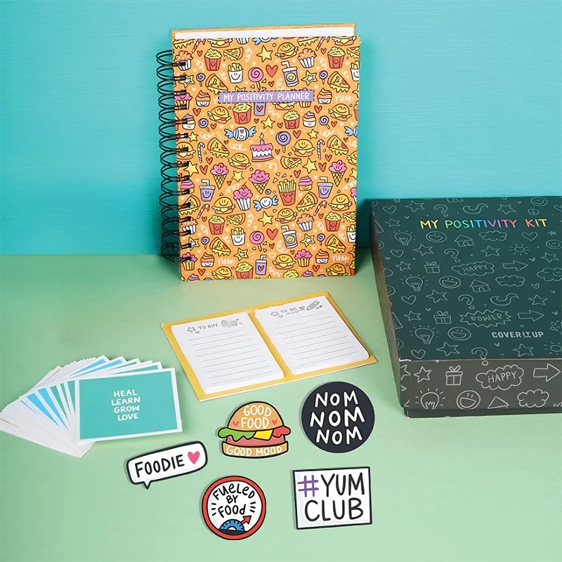 The Positivity Planner 2026 - Fun Orange Food Themed Printed Planner - Image 2