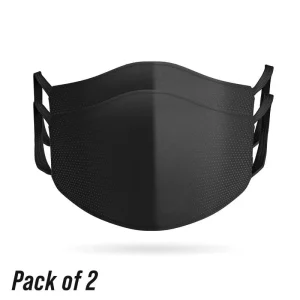 Pack of 2 Black Reusable Face Mask